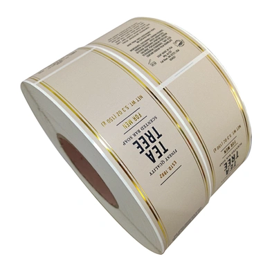 Custom Gold Silver Stamping Private Skincare Label Packaging Cosmetics Essential Oil Label