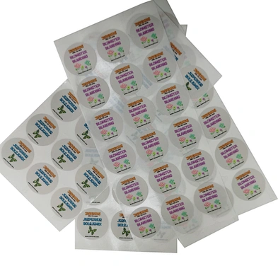 Custom Printing Waterproof Food Label Sticker in Sheet