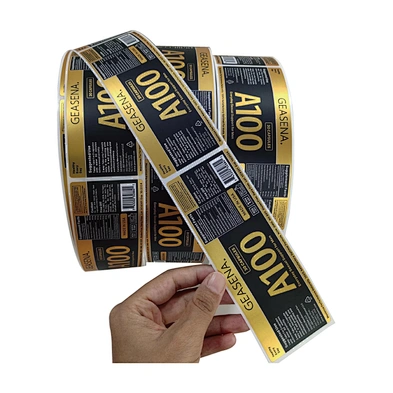 Custom Stickers Gold Private Skincare Label Packaging Cosmetics Essential Oil Label
