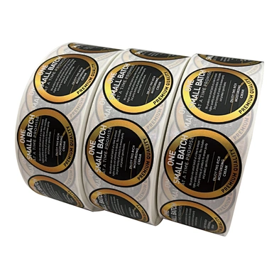 Custom Printing Metallic Foil Shiny Label for Cosmetic Package