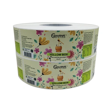 Custom Label with Spot UV for Honey Jar