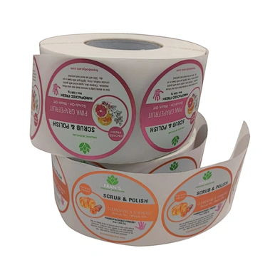 Custom cosmetics bottle labels, printed roll jars packaging stickers for cosmetic products