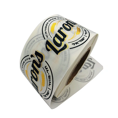 Custom Die Cut Clear Sticker with Gold Foil Stamping