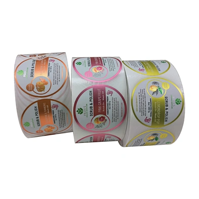 Custom cosmetics bottle labels, printed roll jars packaging stickers for cosmetic products