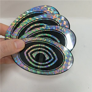 Custom Laser Logo Die Cut Labels Rainbow Shiny Glitter Glossy Waterproof Stickers