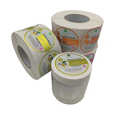 Custom cosmetics bottle labels, printed roll jars packaging stickers for cosmetic products