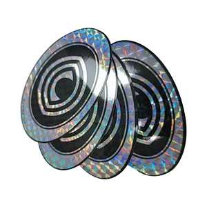 Custom Hologram Logo Die Cut Labels Glitter Shiny Waterproof Stickers