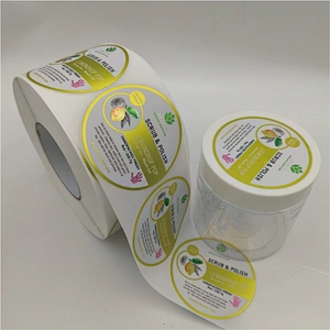 Custom cosmetics bottle labels, printed roll jars packaging stickers for cosmetic products