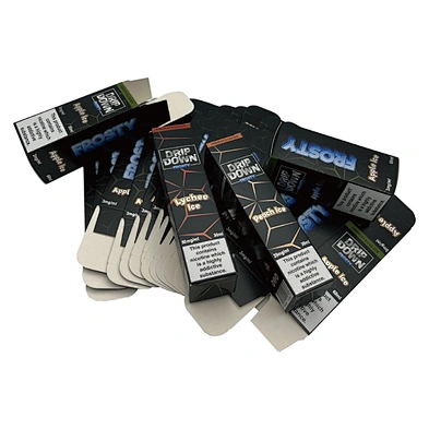 Custom Printed Metallic Foil Boxes for E-liquid Bottle