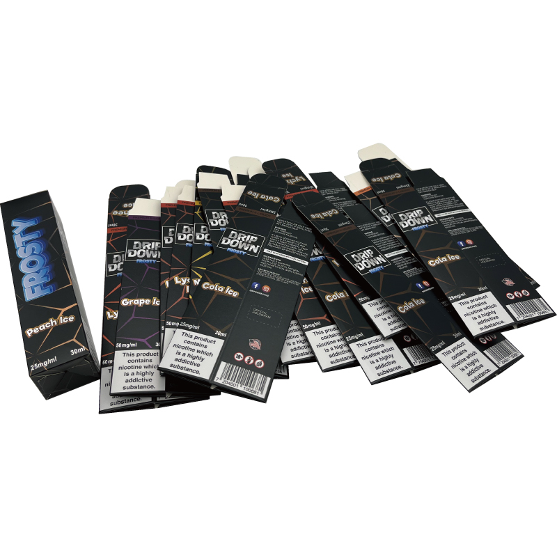 Custom Printed Metallic Foil Boxes for E-liquid Bottle
