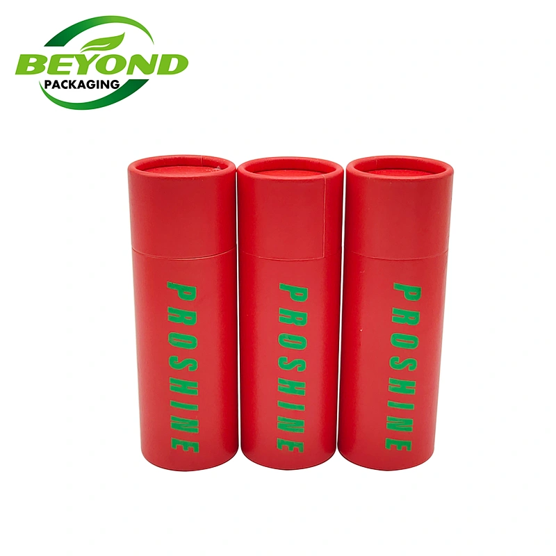Eco-friendly Custom Brown White Black 60g/2oz Kraft Paper Deodorant Stick Packaging Oil Proof Paper Tube