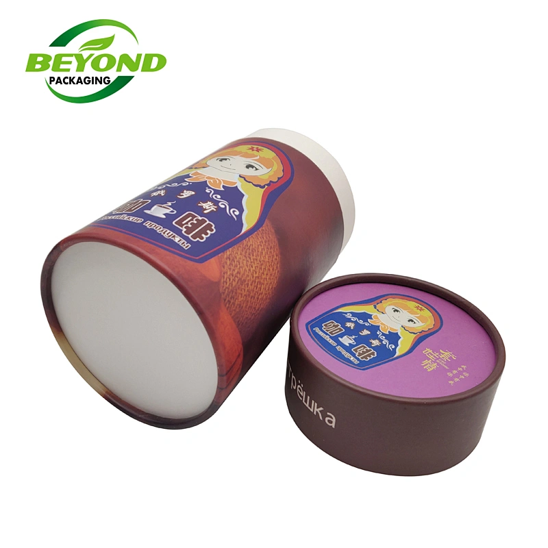 Eco friendly  Recycled Eco Friendly CMYK Printing Cardboard Tube Paper Gift Box For Coffee Packaging