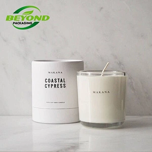 Biodegradable Custom Printed Cardboard Tube Round Candle Box Cylinder Candle Paper Tube Packaging Printed