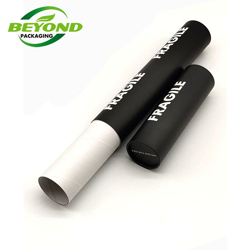 Custom size biodegradable brown kraft 12 inch dubai shipping postal large paper shipping kraft core tubes with plastic ends