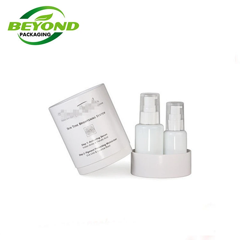 Wholesale Price High Quality Cosmetics White Cardboard Cylinder Box Paper Tube Packaging