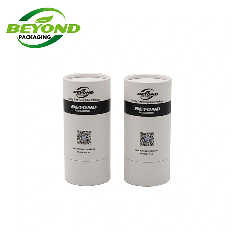 Recycled  High Quality New Design Paper Tube For Perfume  Bottle and Dropper Bottle Packaging With White Card Insert