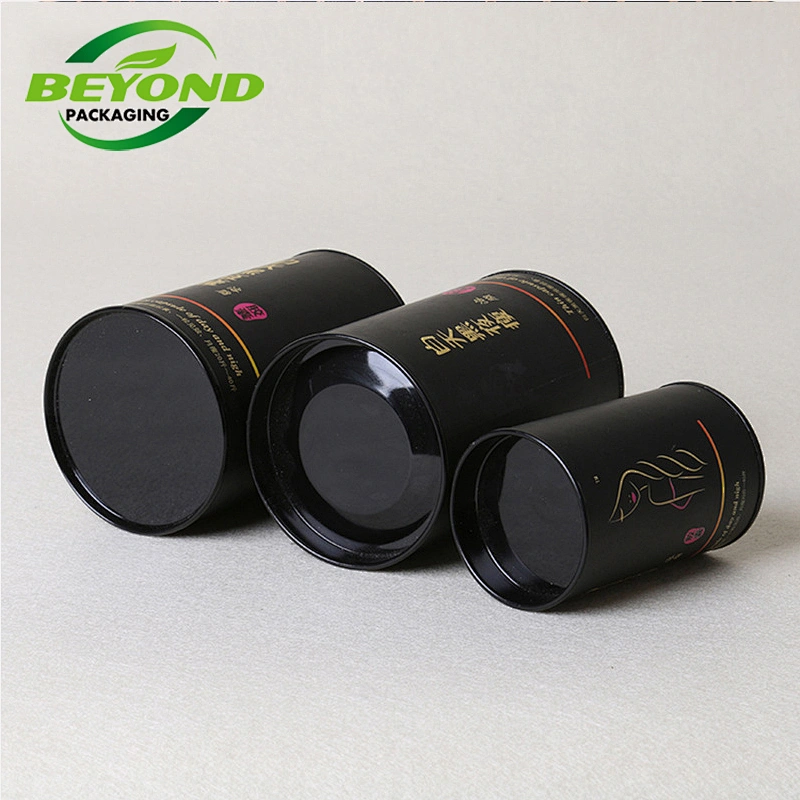 Wholesale Food Grade Cardboard Cylinder Moisture Proof Chocolate Paper Tube Aluminum Foil Boxes Packaging with Metal Lid product
