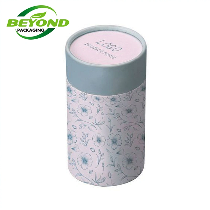 Wholesale Recycled Hot Sale CMYK Printing Paper Cylinder PackageTube For Tea Coffee With Paper Lid