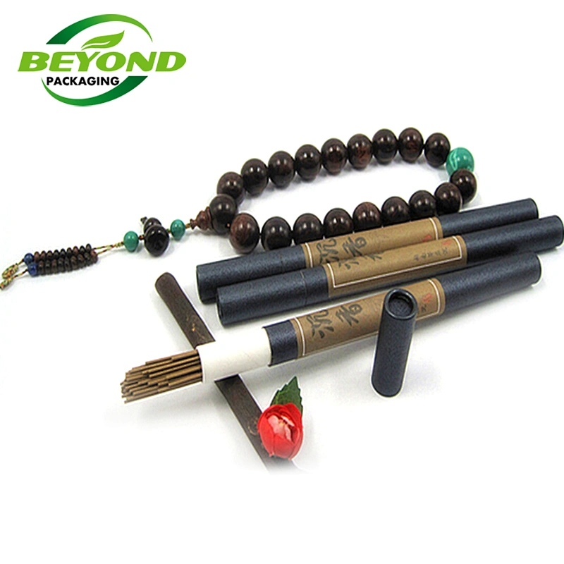 Luxury High Grade Recycled Cardboard Black Cylinder Custom Logo Core Kraft Paper Tube For Pen Pencil Packaging