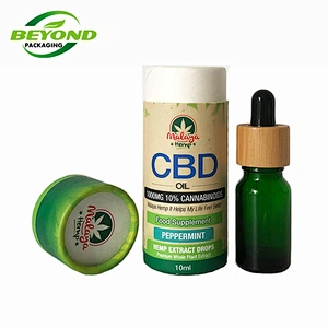 Custom Printing Cylinder Packaging Gift Box Kraft Paper Cardboard Tube For Hemp Oil Dropper Bottles