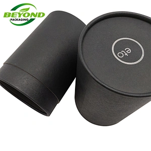 High-end Eco Friendly Black Cardboard Cylinder Round Gift Paper Tube For 750ml Wine Bottles Packaging Tube