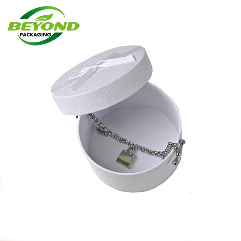 Custom logo luxury fancy paper jewelry packaging boxes for earring bangle necklace ring bracelet Cylindrical gift packing box