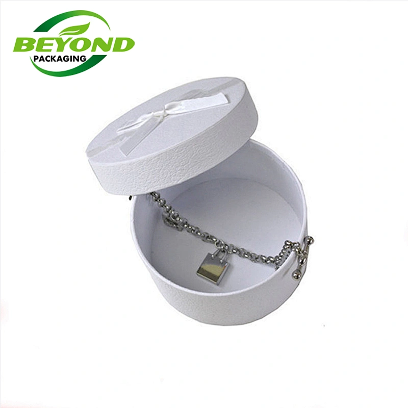 Custom logo luxury fancy paper jewelry packaging boxes for earring bangle necklace ring bracelet Cylindrical gift packing box