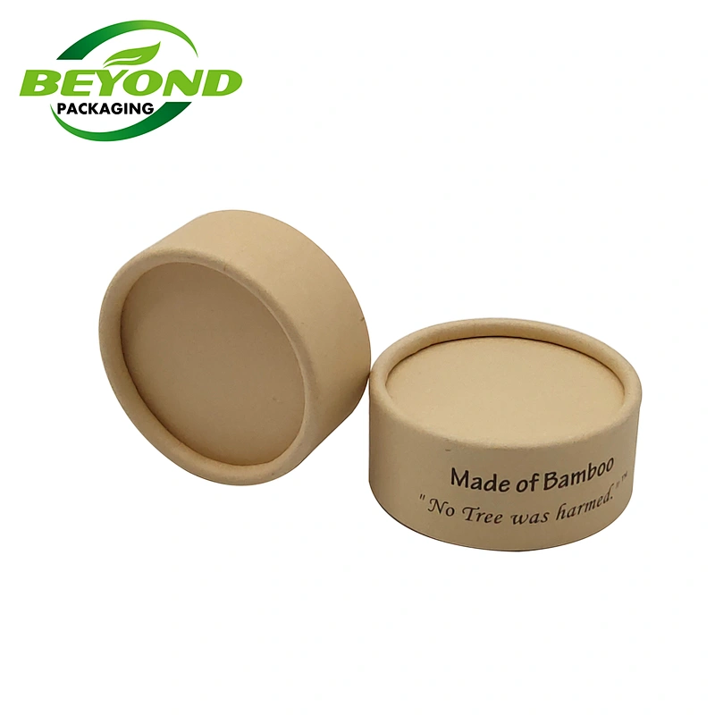 Biodegradable Recyclable Hot Selling Bamboo Paper Jar Packaging Jars For Lip Balm Container With Custom Printing