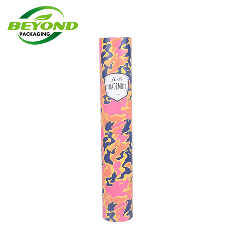 Custom design printed kraft cylinder packaging box eco friendly shipping tubes, colorful paper poster mailing tube