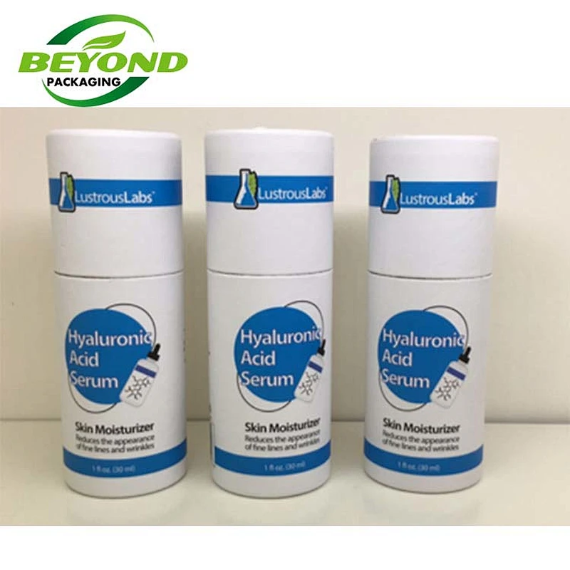 Eco Friendly Biodegradable Cardboard Cylinder Cosmetics Paper Packaging Box Recycled Paper Tube with Custom Printing For Bottle