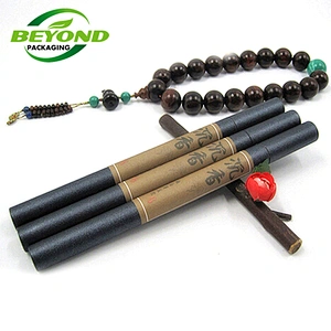 Luxury High Grade Recycled Cardboard Black Cylinder Custom Logo Core Kraft Paper Tube For Pen Pencil Packaging