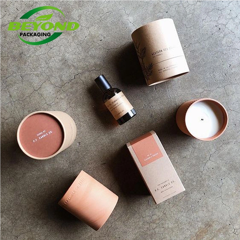 Eco Friendly Custom Printed Recycled Cardboard Paper Tube For Cosmetic Personal Care Bottle Packaging