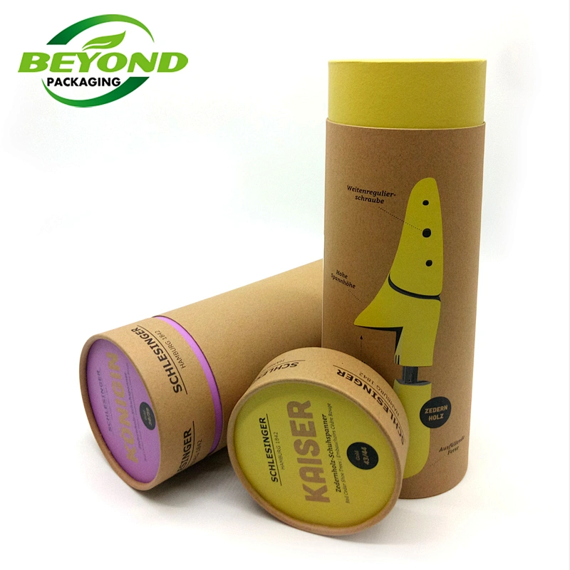 Custom Printed Creative Round Kraft Paper Tube Packaging with Dew Waist Line For Yoga Mat Packaging