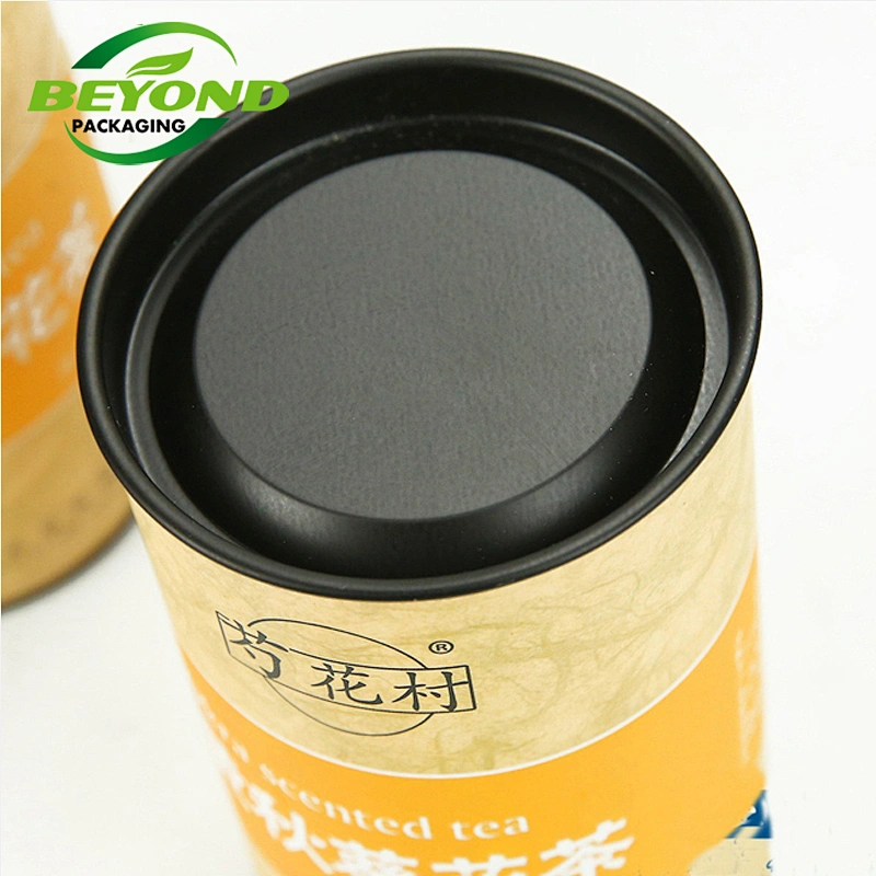 Package China Wholesale Cardboard Round Shape Custom Printing Aluminum Foil Inside Coffee Packaging With Metal Lids