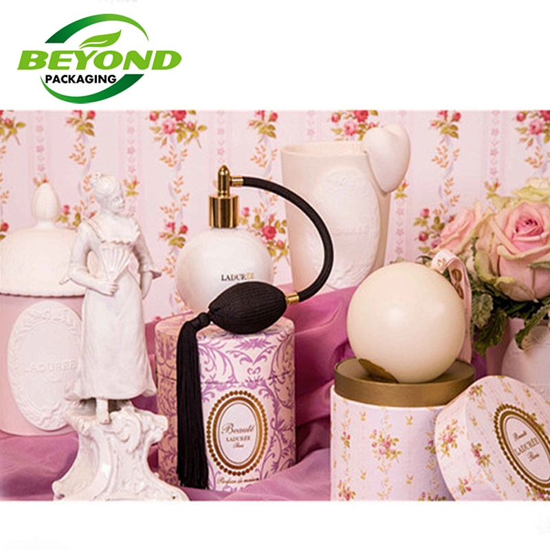 Custom Size Beautiful Design Round Cylinder Gift Box Packaging Paper Box Skin Card Packaging Paper Tube