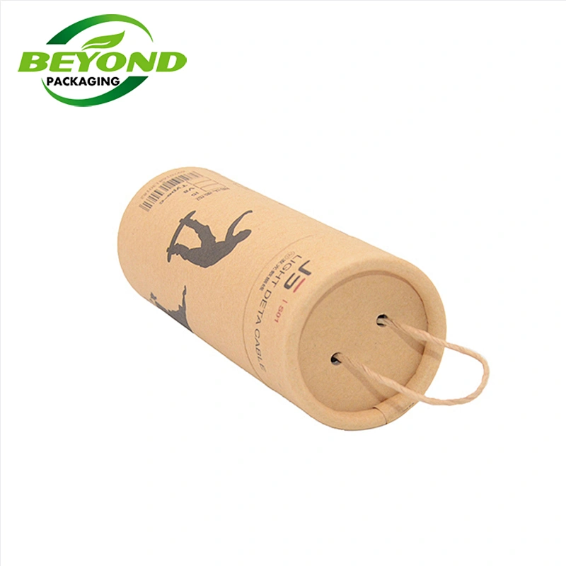 round tube packaging cylinder box with rope for underwear