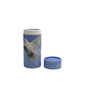 Eco friendly recycled customized printing kraft rolled edge cardboard paper tube for incense packaging