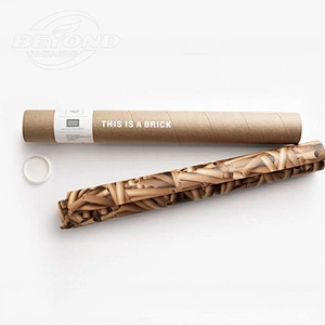 Eco Friendly Cardboard Poster Tube Round Packaging Postal Mailing Tube with Custom Printing