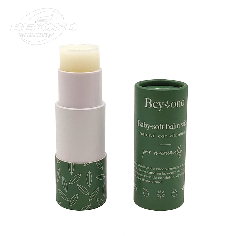 Custom Biodegradable Eco friendly Kraft Cardboard Skin Care Packaging For 15g/50g Deodorant Stick Container Twist Up Paper Tube