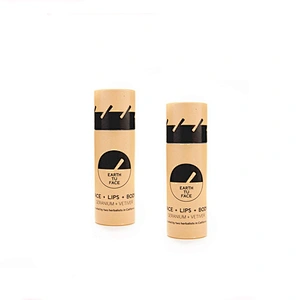 Biodegradable Eco friendly Custom Kraft Paper Push Up Tube paperboard containers Packaging For Lip Balm