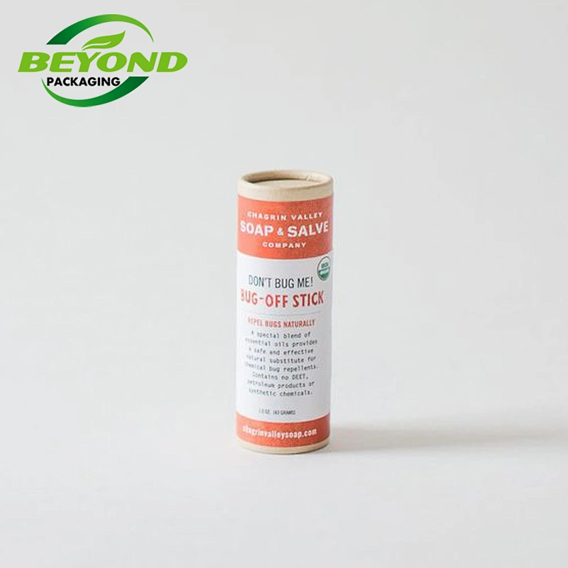 Wholesale Biodegradable Custom Printed Push Up Deodorant Lip Balm Containers Paper Tubes With Logo