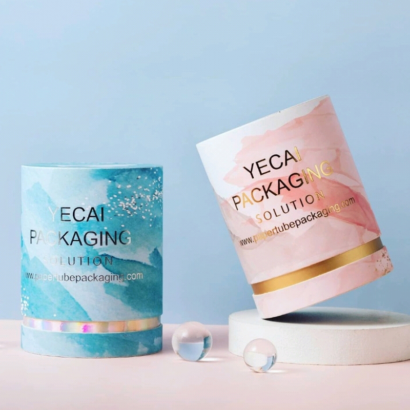 Luxury Design Eco Friendly Round 50ml Perfume Paper Cardboard Cosmetic Gift Packaging Box With EVA Insert