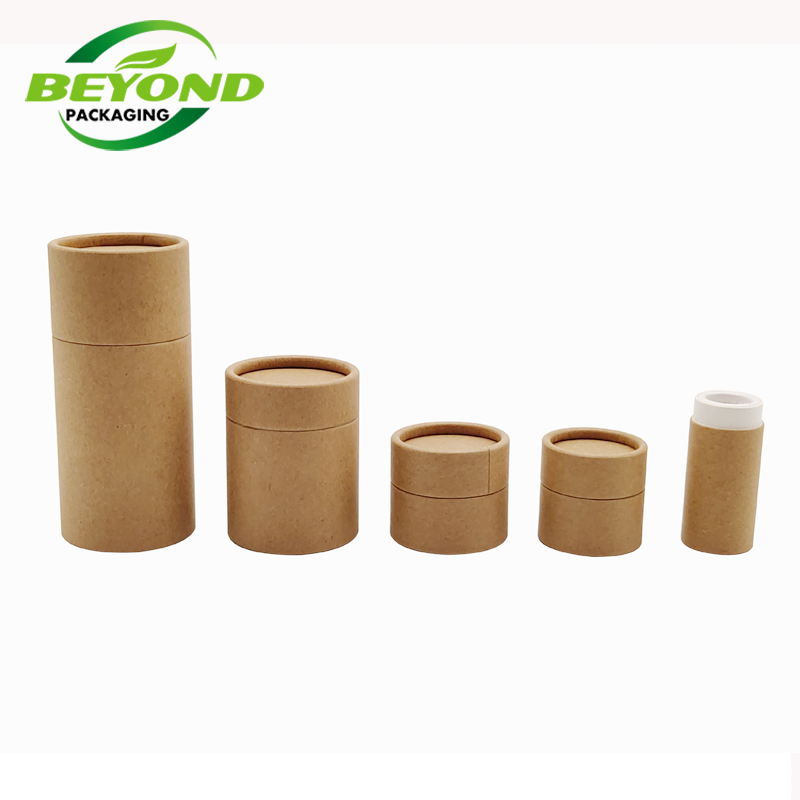 Eco Friendly Kraft Cardboard Cylinder Box Recycled Food Grade Spice Powder Packaging Tube Paper Tube With Shaker