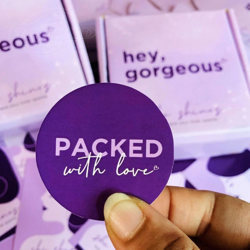 Branding Packing Packaging Private Label Sticker Customized Small Printing Custom Logo Waterproof Sticker Label