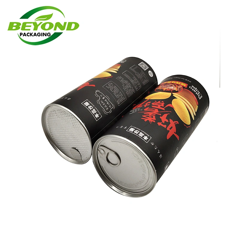 Recycled Wholesale Customized Food Grade Aluminum Foil Inside Cardboard Paper Tube for Pringles Packaging