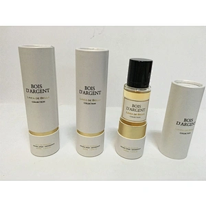 Customized Printing Perfume Bottle Cylinder Paper Tube Cardboard Packaging Boxes With EVA Insert