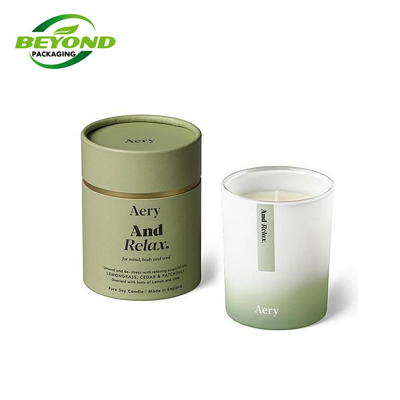 China luxury candle boxes wholesale handmade cardboard retail candle tube packaging customized cylinder boxes