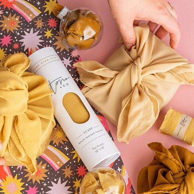 wholesale for towel biodegradable delicacy cardboard round kraft paper packaging paper tube with window