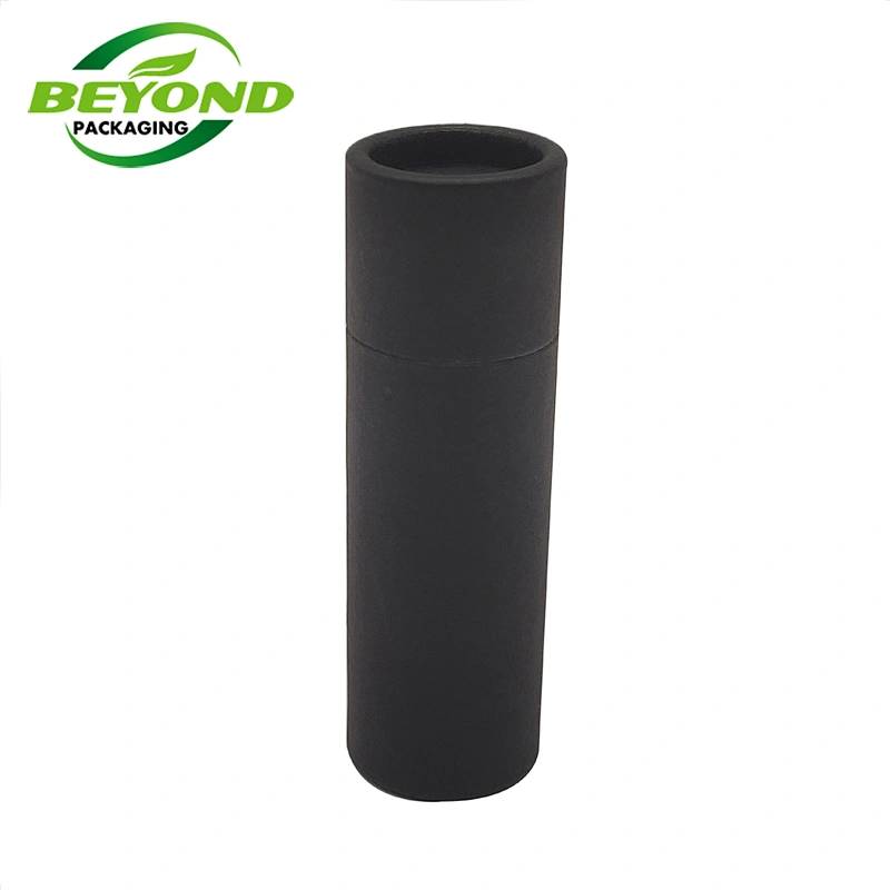 Eco-friendly deodorant stick container 7g 0.3oz 60g 2oz 75g 2.5oz black lip balm kraft paper tube