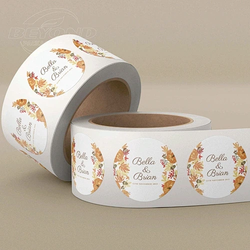 wholesale Customized Label Sticker Gold foil Coated Paper Printing Decorative Sticker PET Label Sticker
